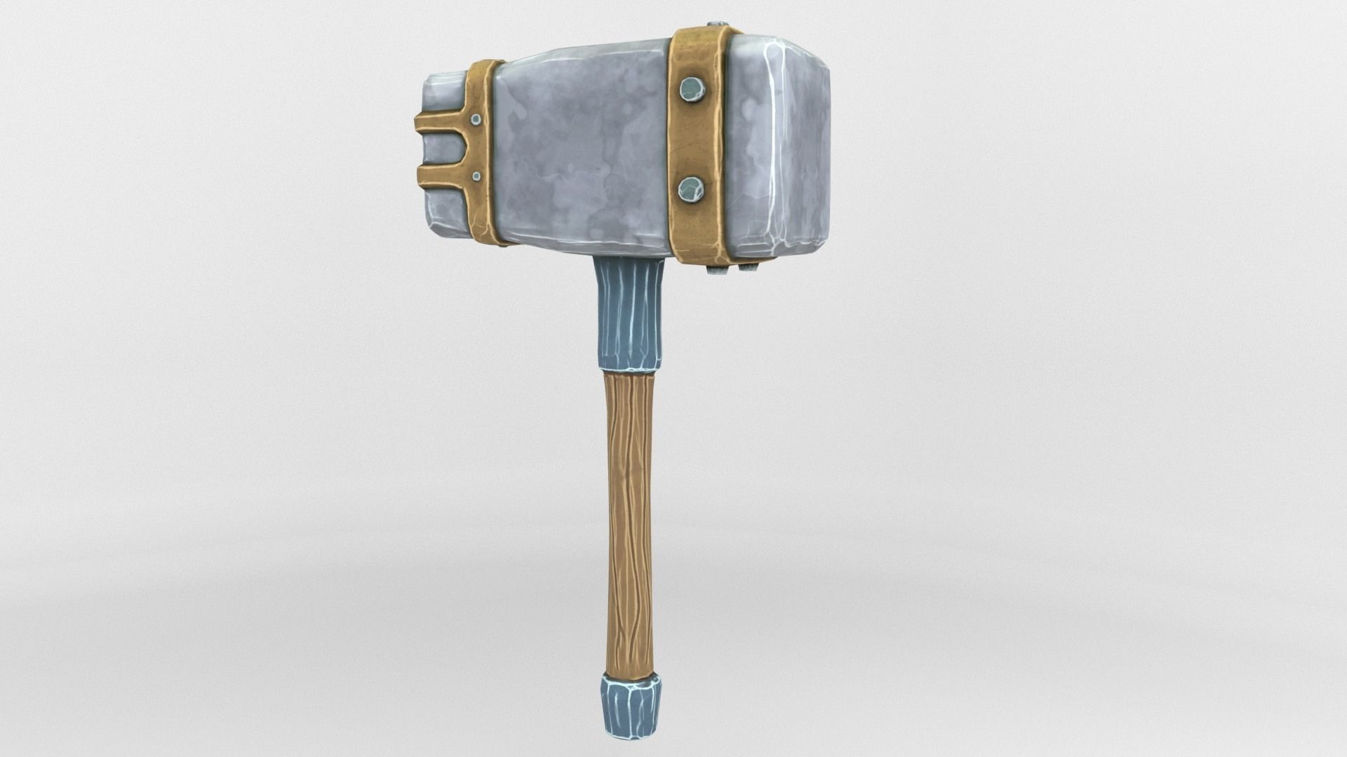 Ancient Hammer Low-poly 3D model_6