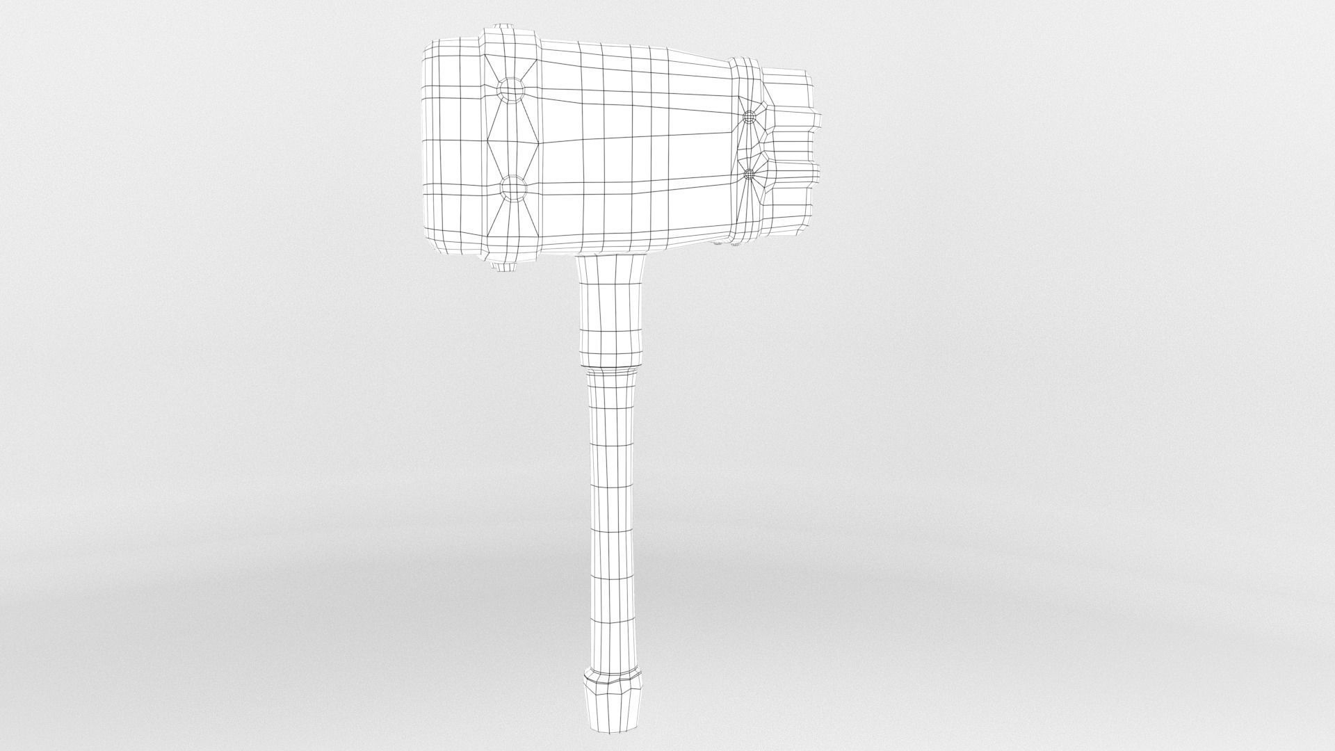 Ancient Hammer Low-poly 3D model_23