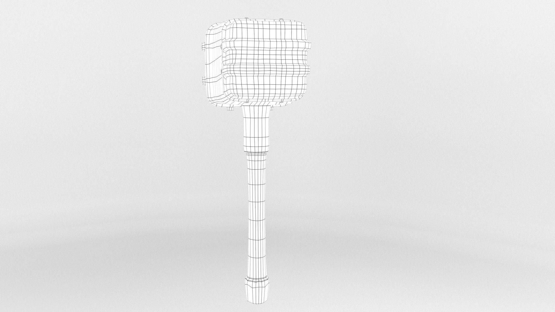 Ancient Hammer Low-poly 3D model_15