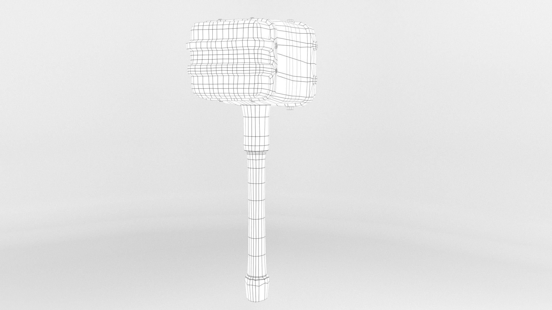 Ancient Hammer Low-poly 3D model_13