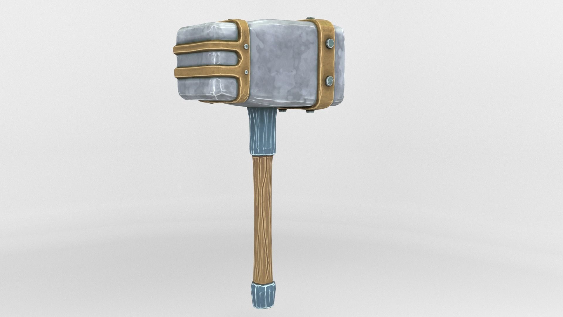 Ancient Hammer Low-poly 3D model_10