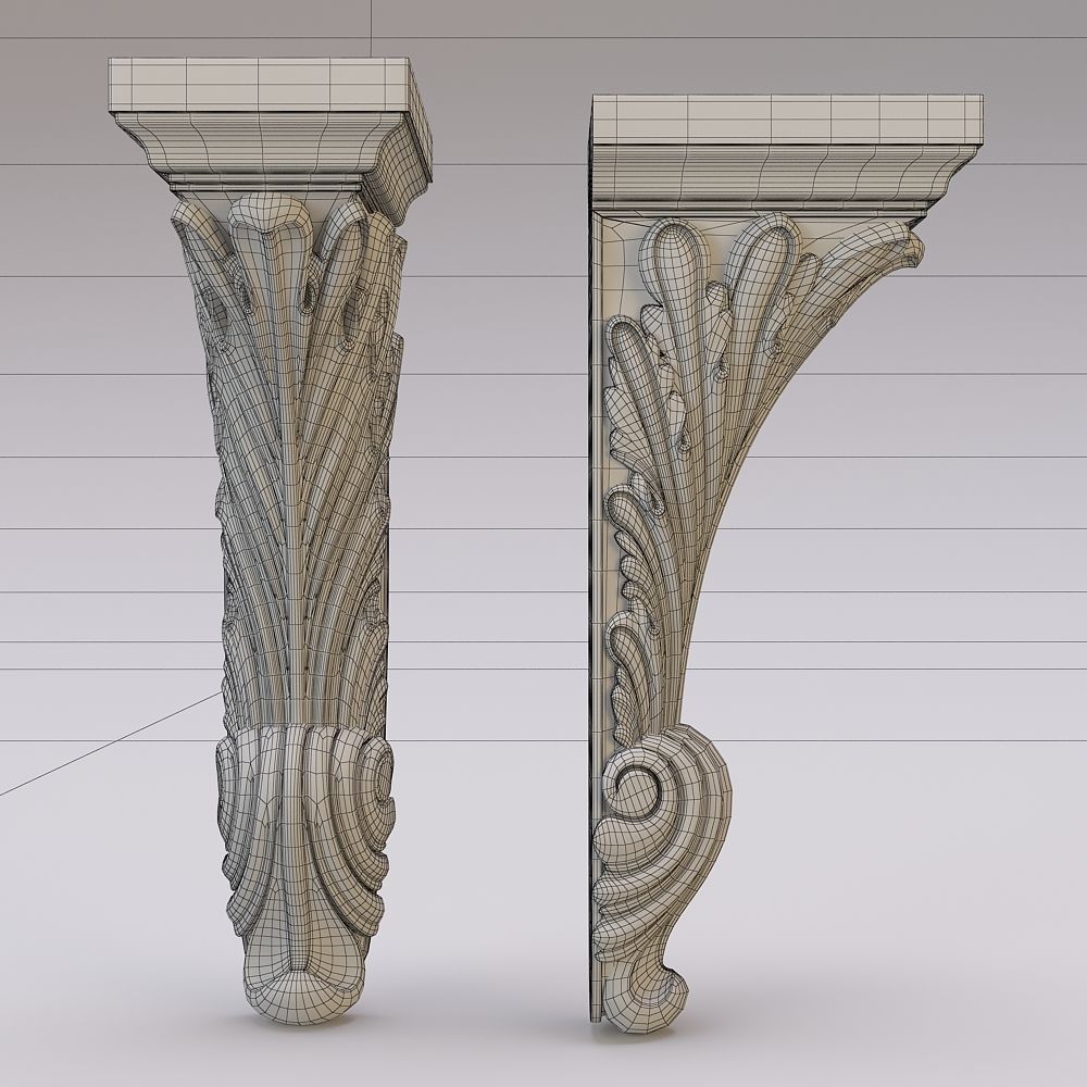 Corbel cnc 3D model_4