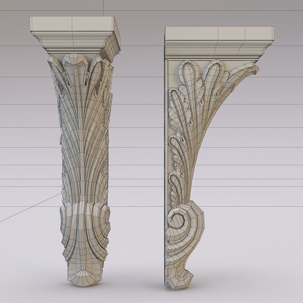 Corbel cnc 3D model_5