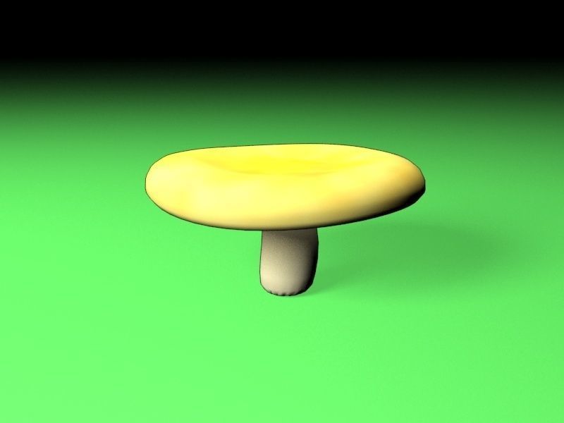 cartoon mushrooms Low-poly 3D model_6