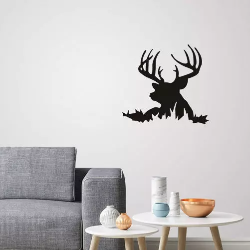Deer Silhouette for wall art 3D print model_0