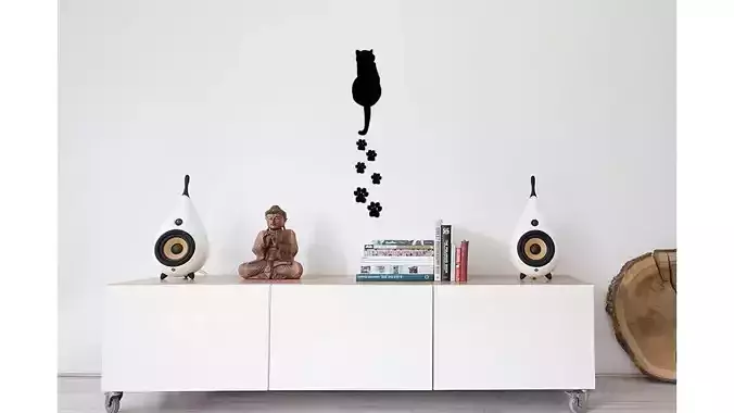 Walking cat wall decoration 3D print model