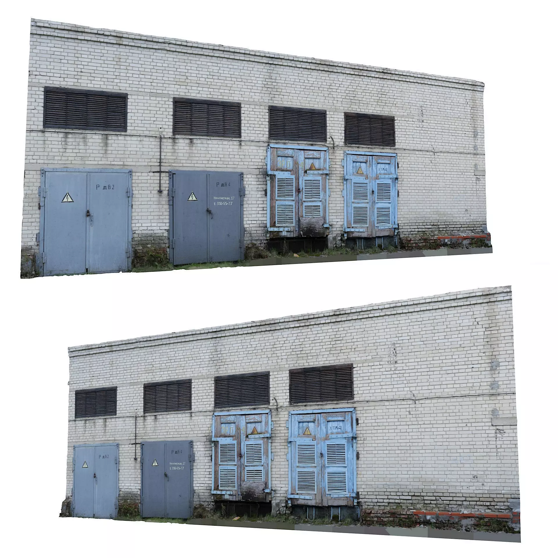 Electrical station wall scan 28 Low-poly 3D model_0