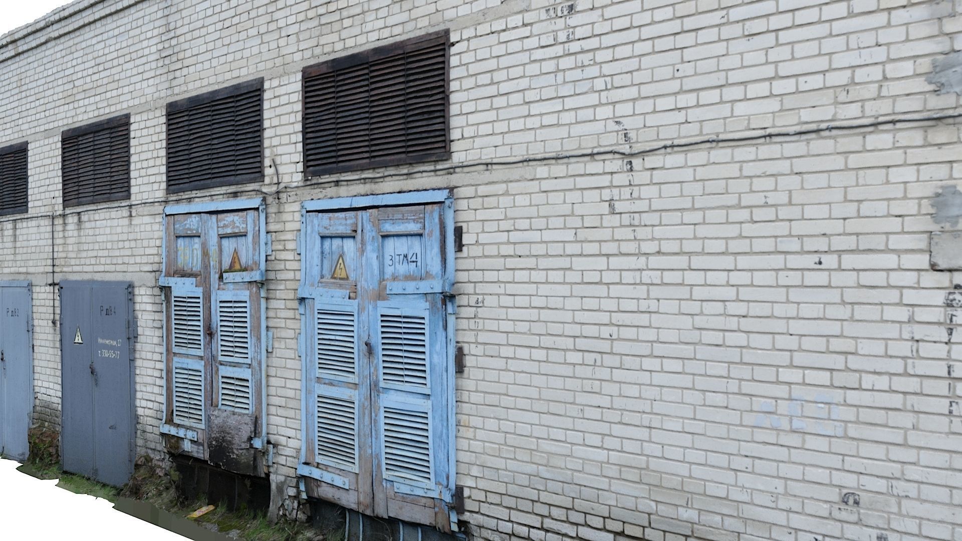 Electrical station wall scan 28 Low-poly 3D model_4