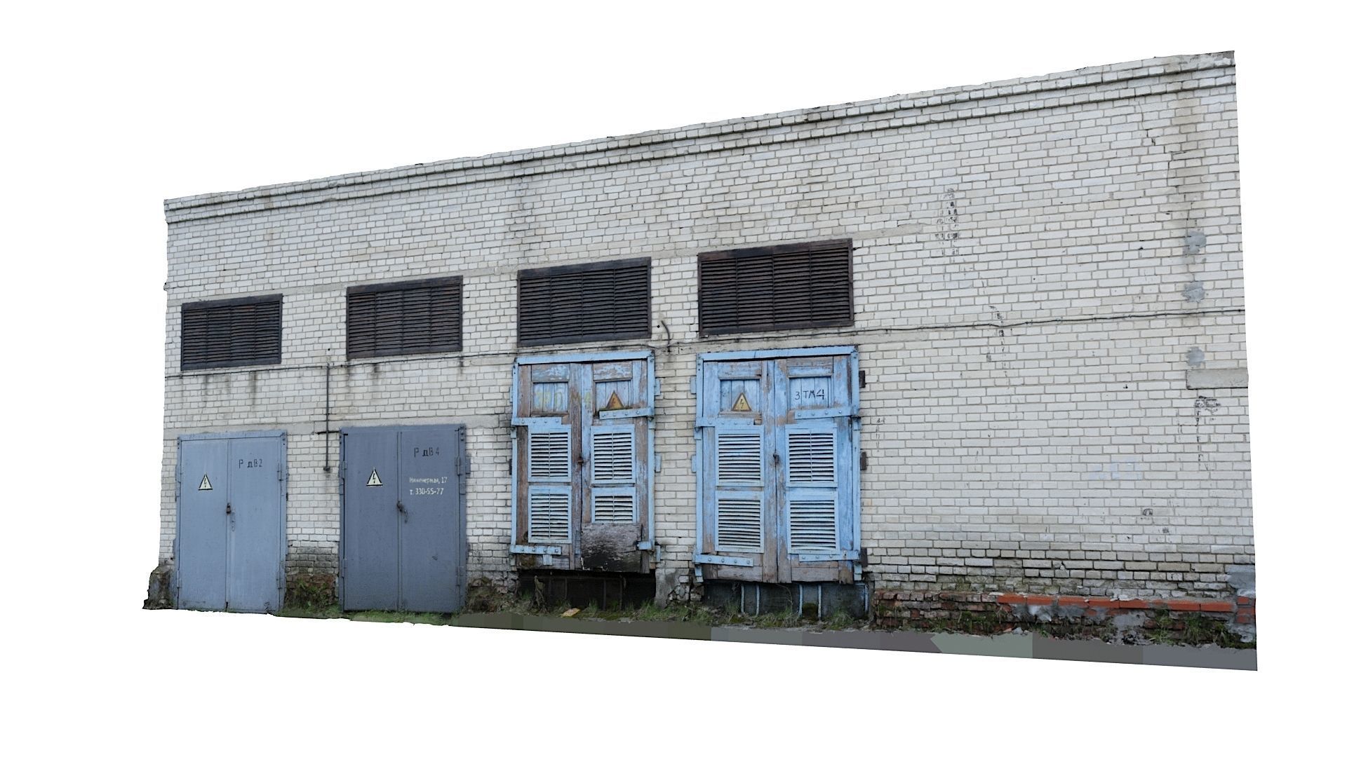 Electrical station wall scan 28 Low-poly 3D model_3