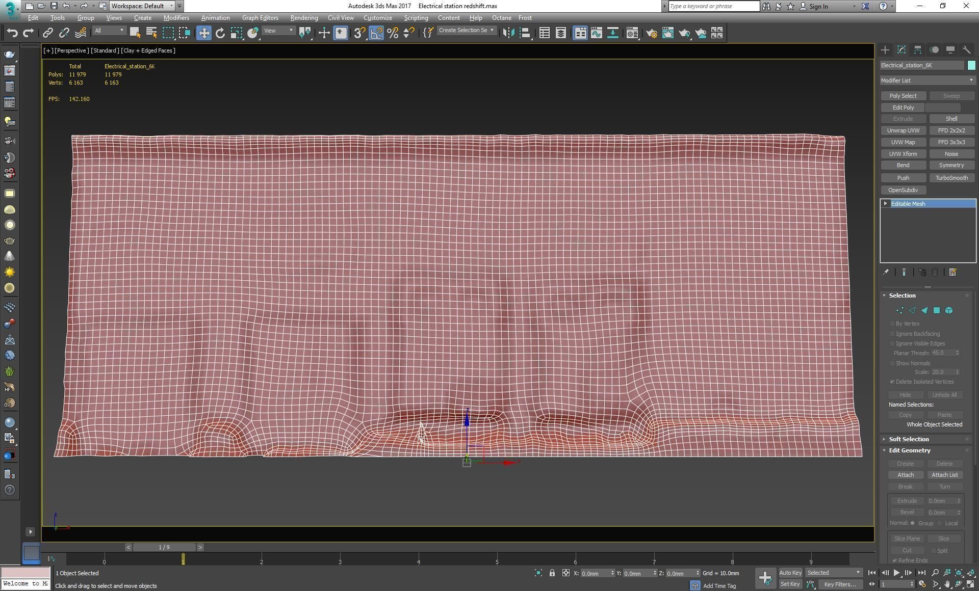 Electrical station wall scan 28 Low-poly 3D model_14