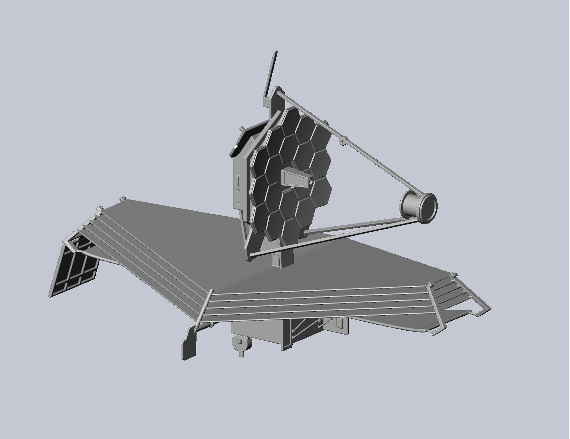 James Webb Space Telescope JWST Basic Model 3D print model_10