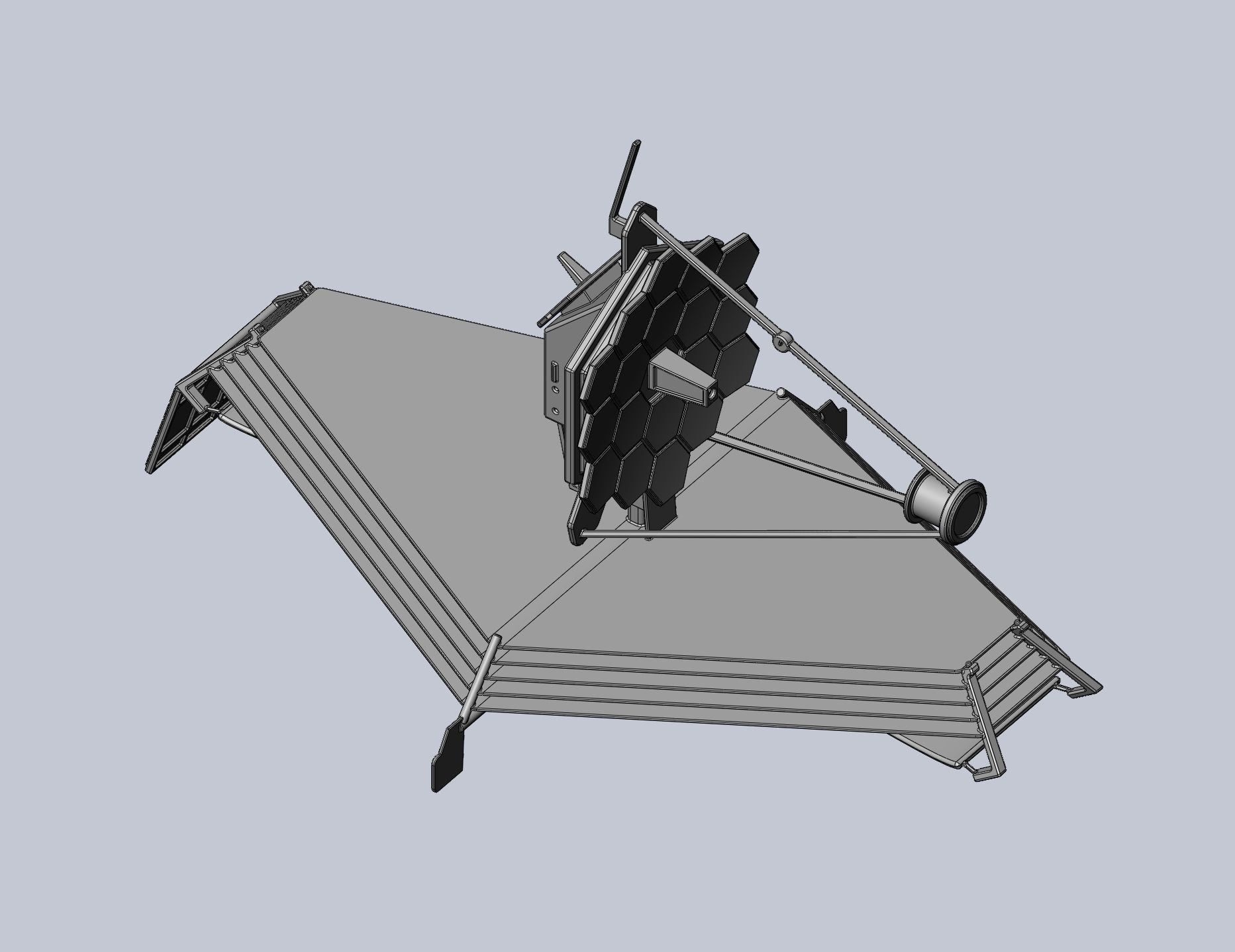 James Webb Space Telescope JWST Basic Model 3D print model_4