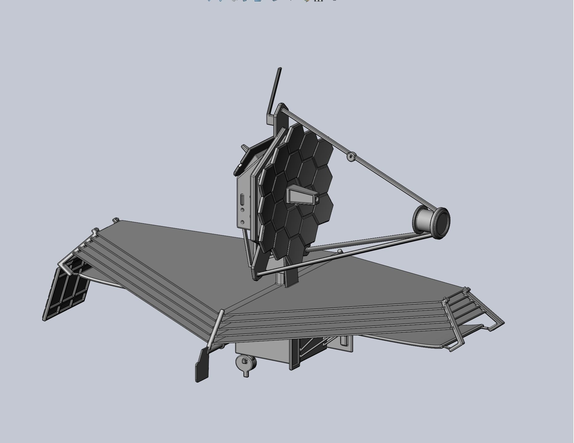 James Webb Space Telescope JWST Basic Model 3D print model_11