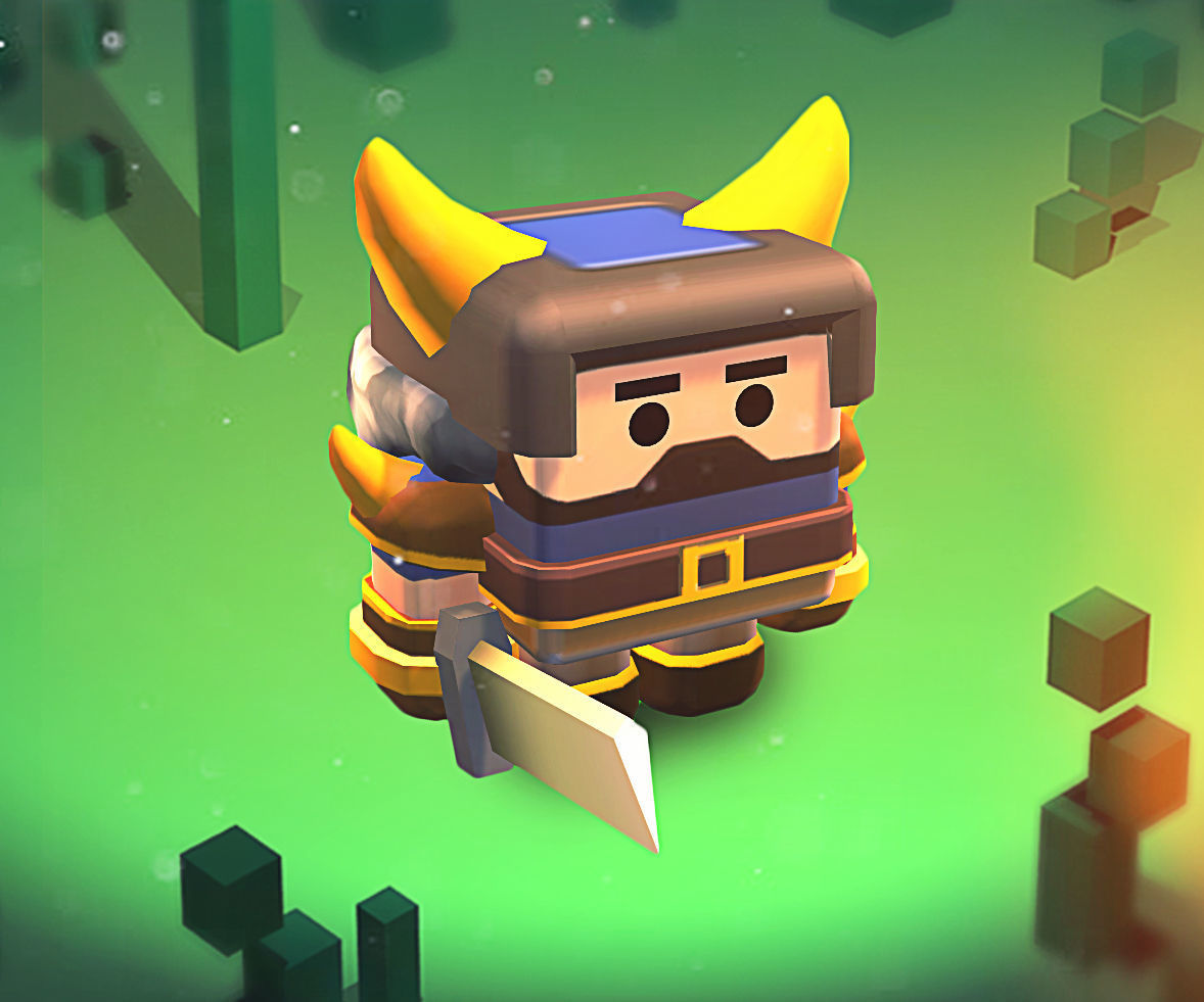 KUBIKOS - RPG - RTS 20 Animated Cube Mini Units Low-poly 3D model_16