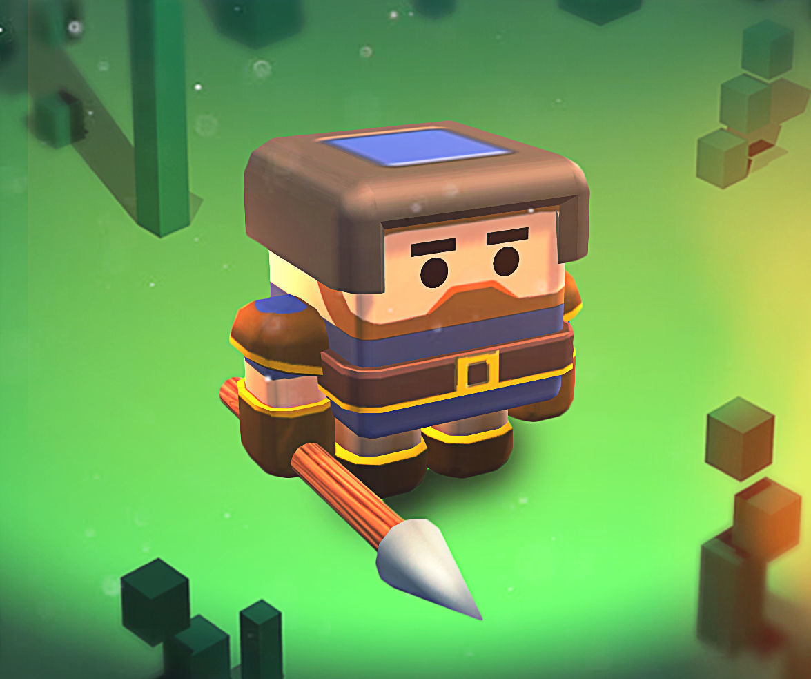 KUBIKOS - RPG - RTS 20 Animated Cube Mini Units Low-poly 3D model_13