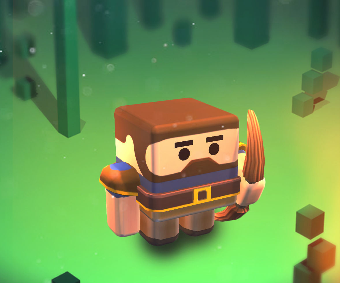 KUBIKOS - RPG - RTS 20 Animated Cube Mini Units Low-poly 3D model_2