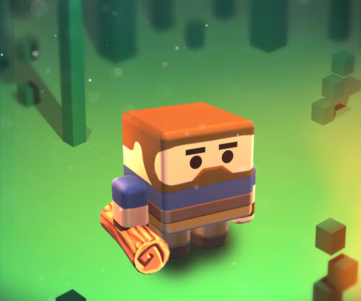 KUBIKOS - RPG - RTS 20 Animated Cube Mini Units Low-poly 3D model_21