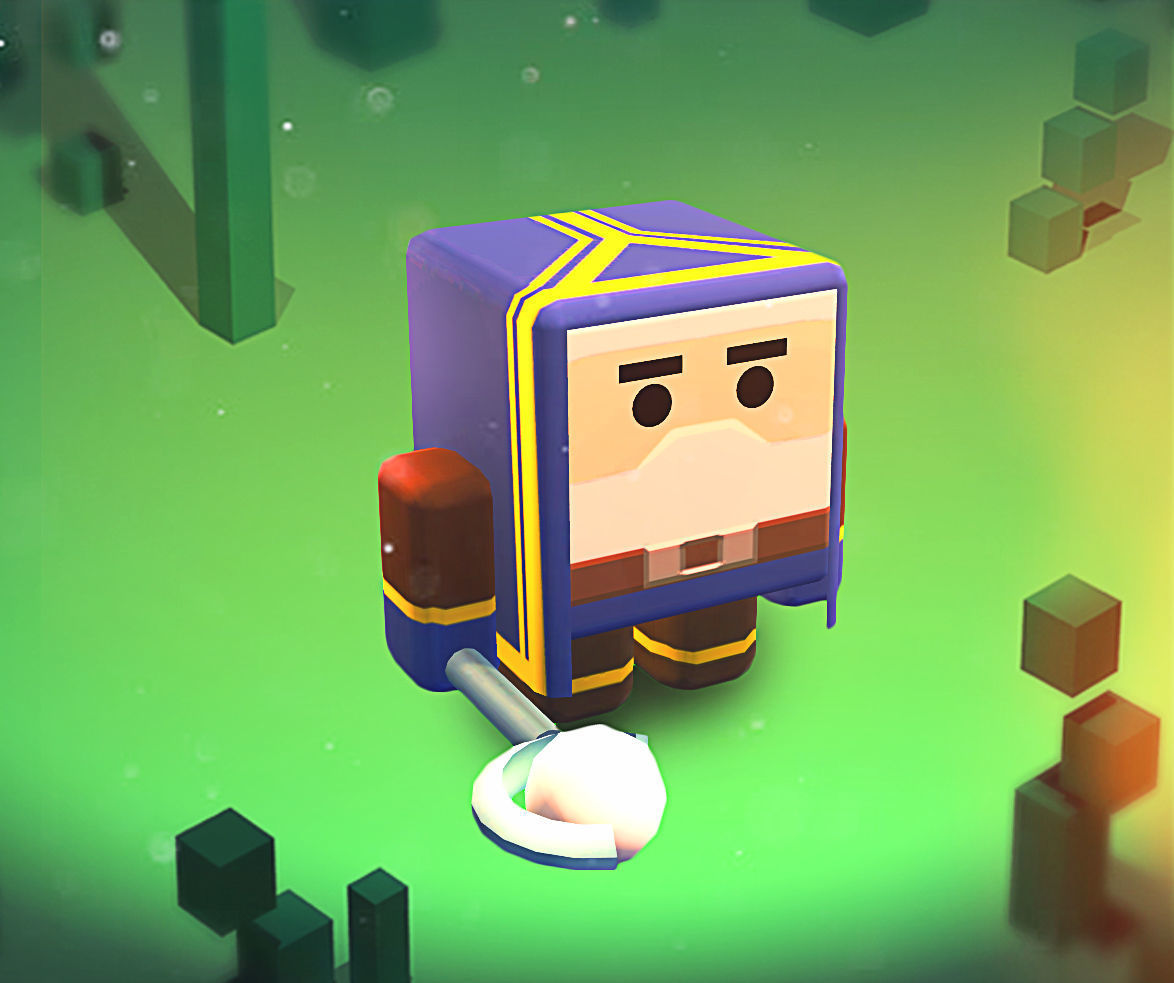 KUBIKOS - RPG - RTS 20 Animated Cube Mini Units Low-poly 3D model_6