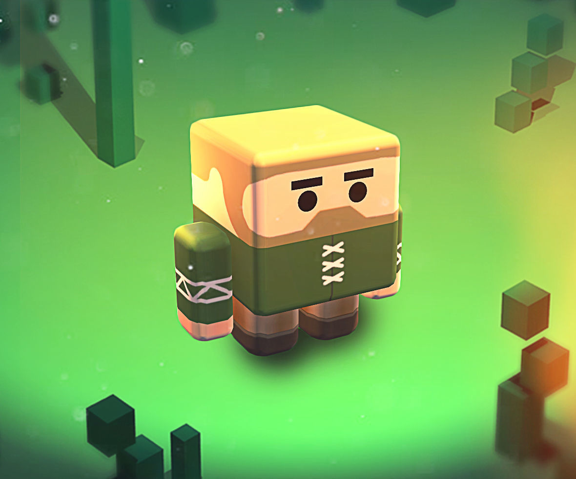 KUBIKOS - RPG - RTS 20 Animated Cube Mini Units Low-poly 3D model_9