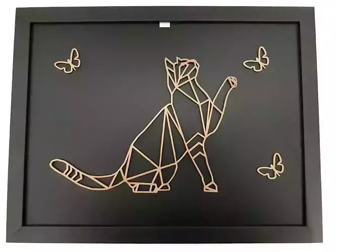 CATS WALL SCULPTURE 2D