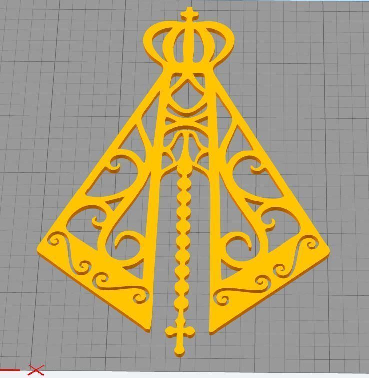 Our Lady appeared sculpture 2D 3D print model_1