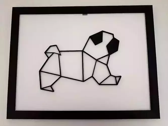 pug sculpture 2D