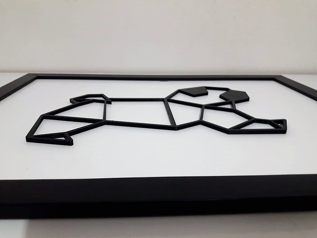 pug sculpture 2D 3D print model_1