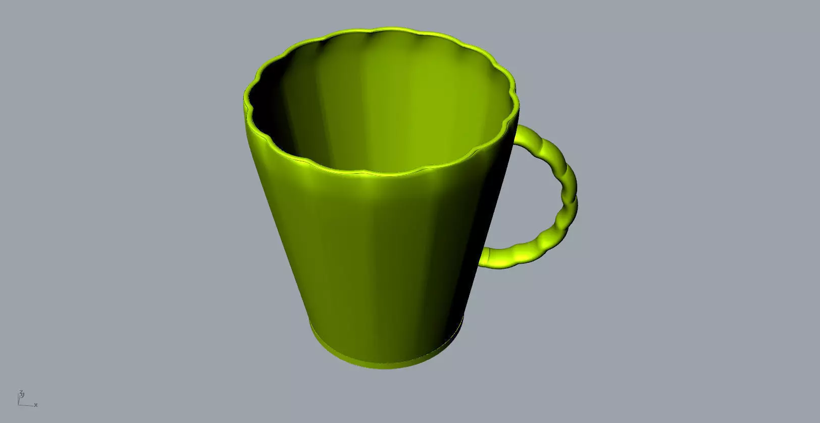 Chrysanthemum flower ceramic cup 3D model 3D print model