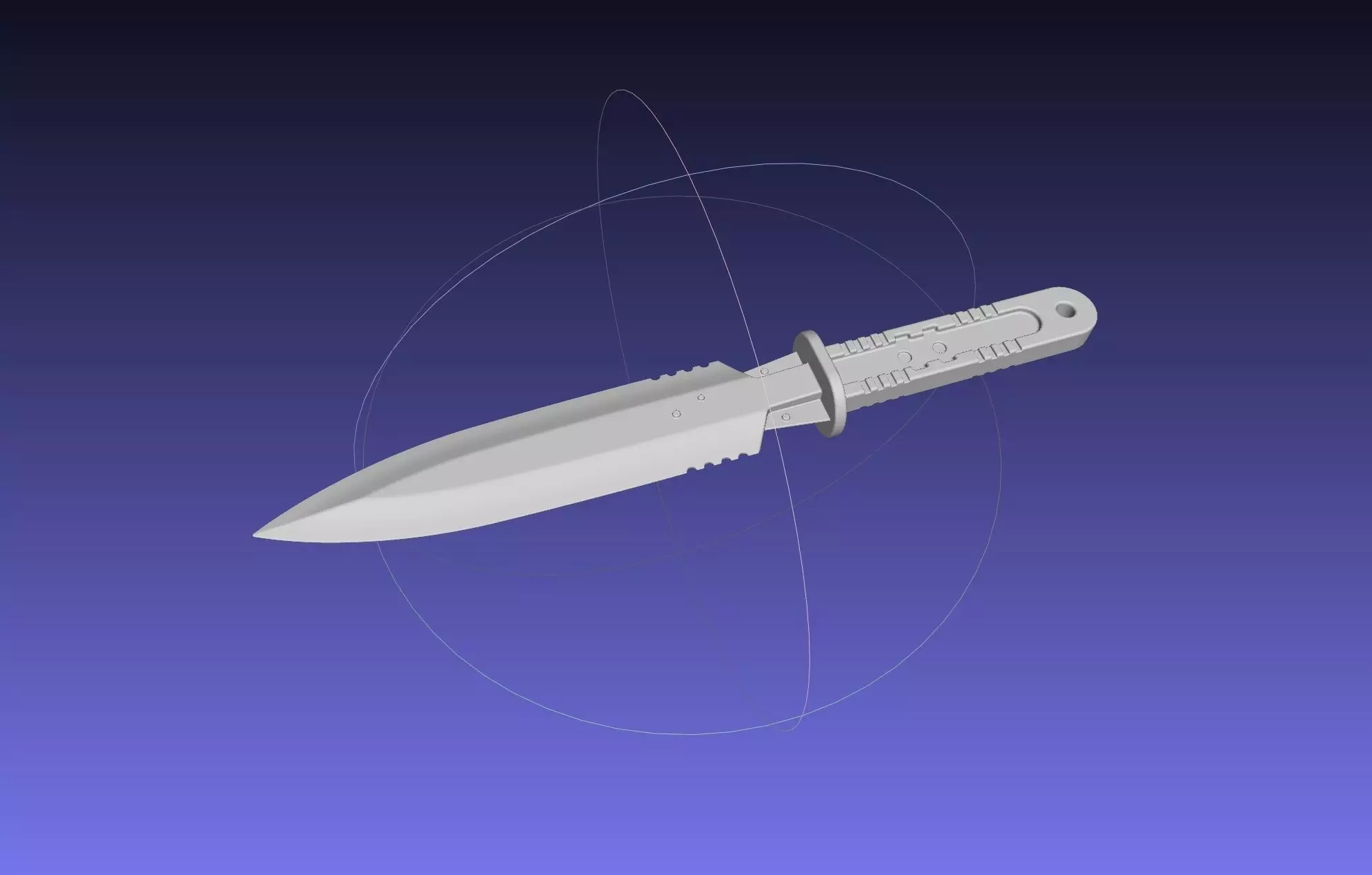 Metal Gear Rising Heat Blade Throwing Knife 3D print model_0