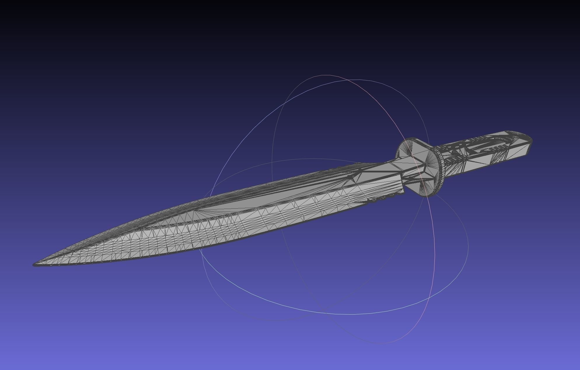 Metal Gear Rising Heat Blade Throwing Knife 3D print model_3