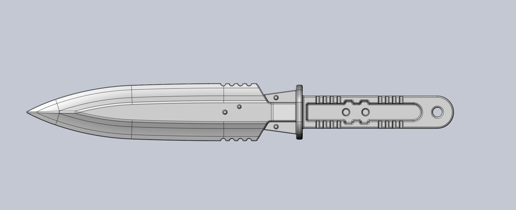 Metal Gear Rising Heat Blade Throwing Knife 3D print model_13