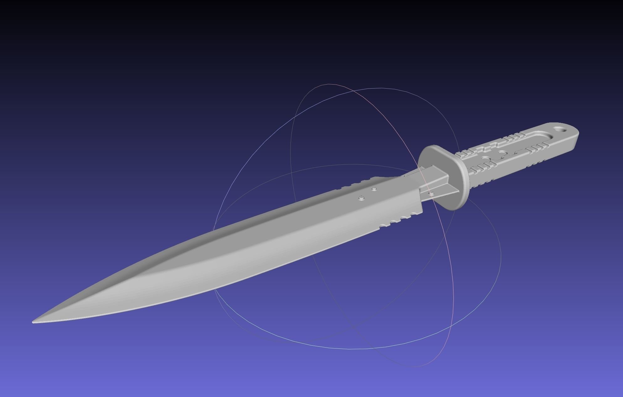 Metal Gear Rising Heat Blade Throwing Knife 3D print model_9