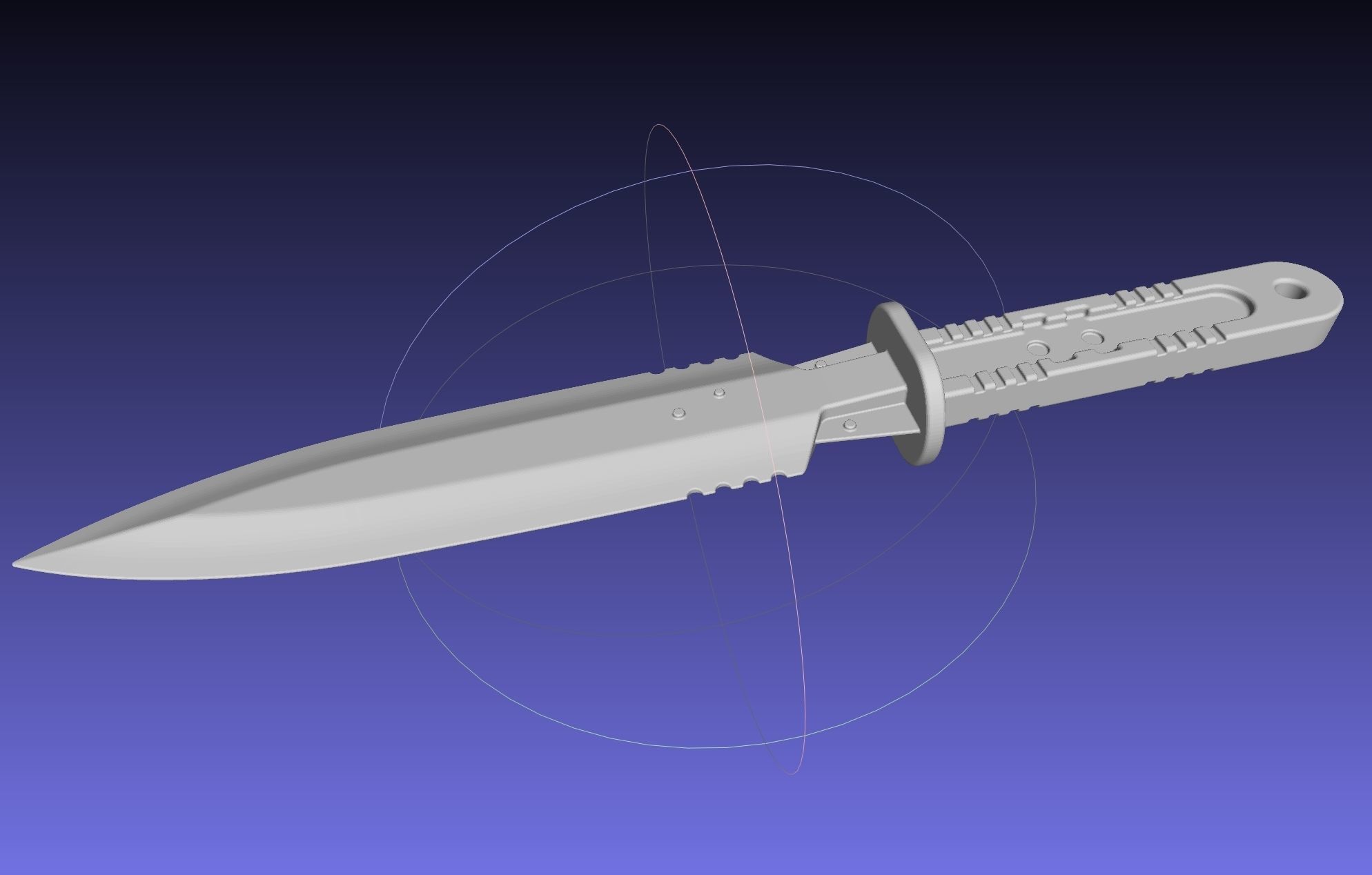 Metal Gear Rising Heat Blade Throwing Knife 3D print model_2
