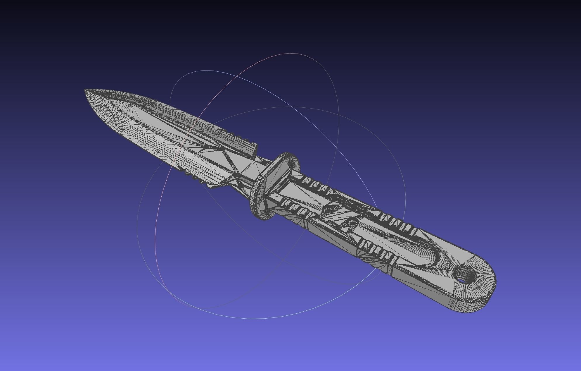 Metal Gear Rising Heat Blade Throwing Knife 3D print model_4