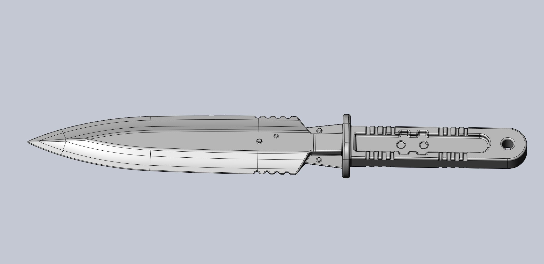 Metal Gear Rising Heat Blade Throwing Knife 3D print model_19