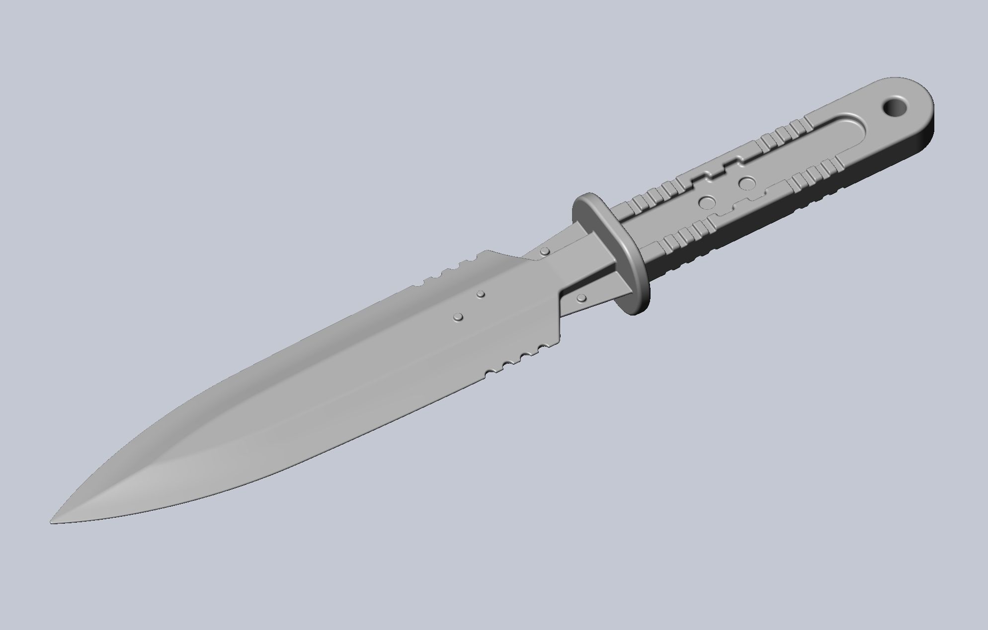 Metal Gear Rising Heat Blade Throwing Knife 3D print model_16