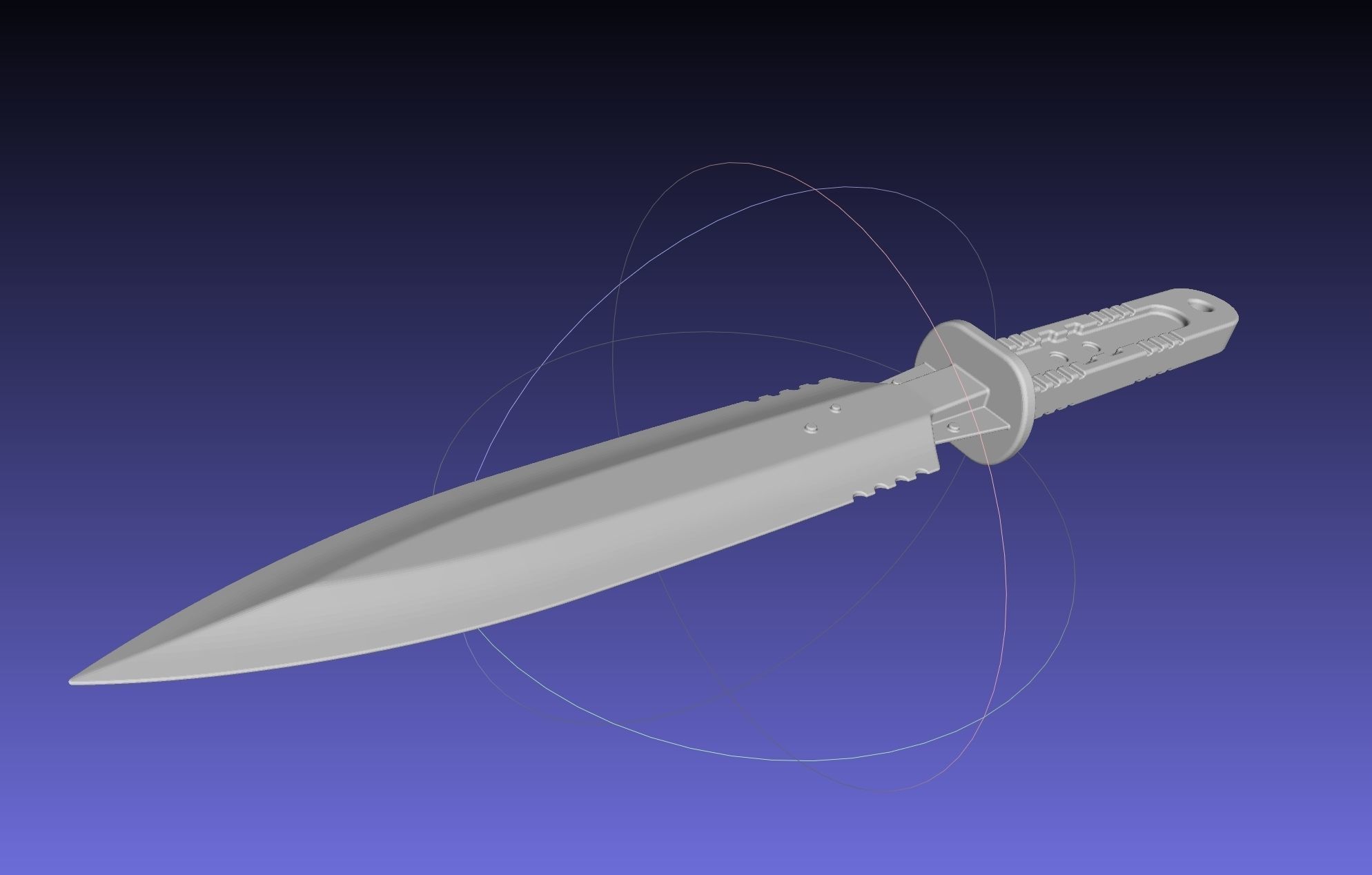Metal Gear Rising Heat Blade Throwing Knife 3D print model_10
