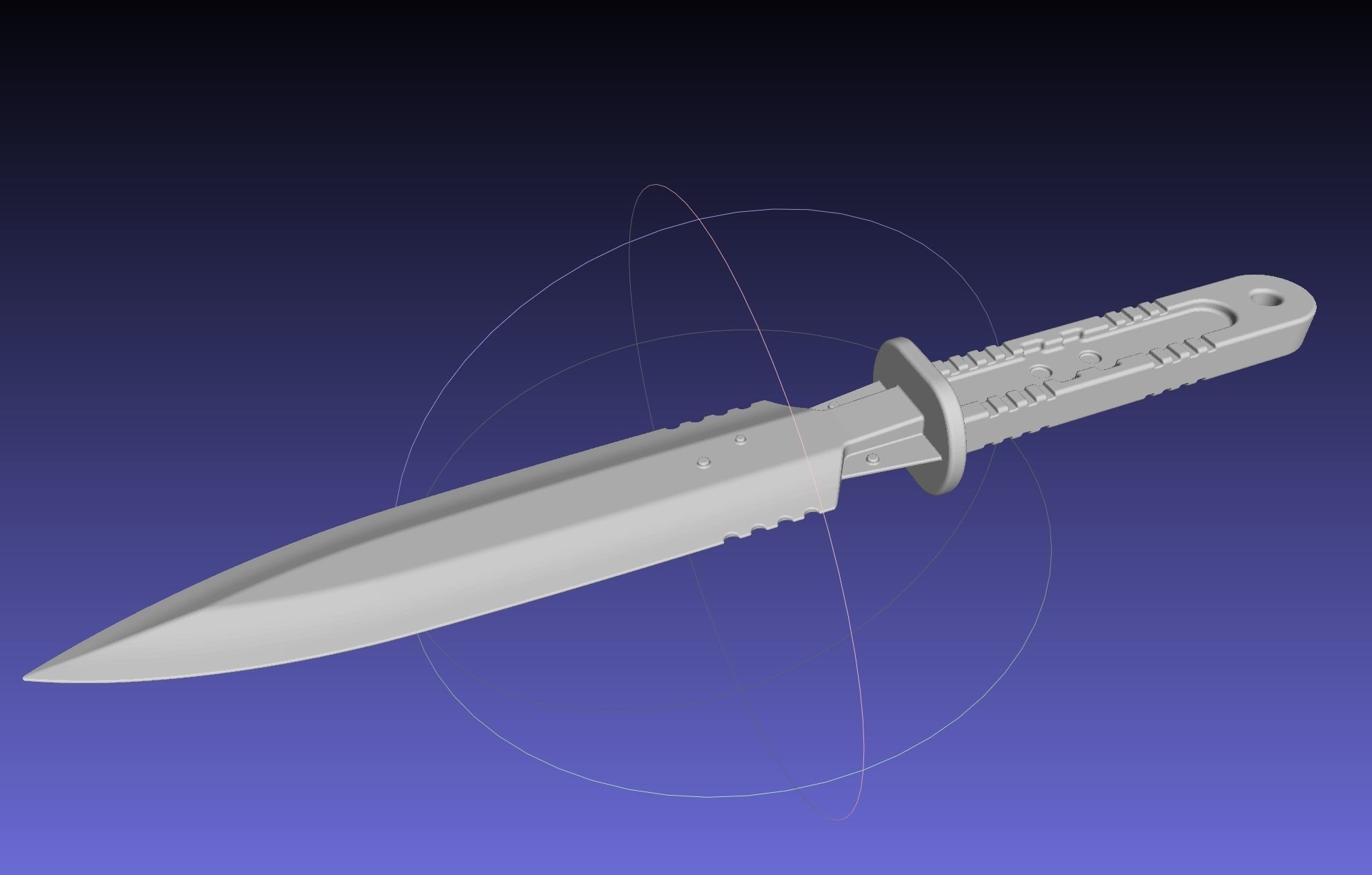 Metal Gear Rising Heat Blade Throwing Knife 3D print model_7