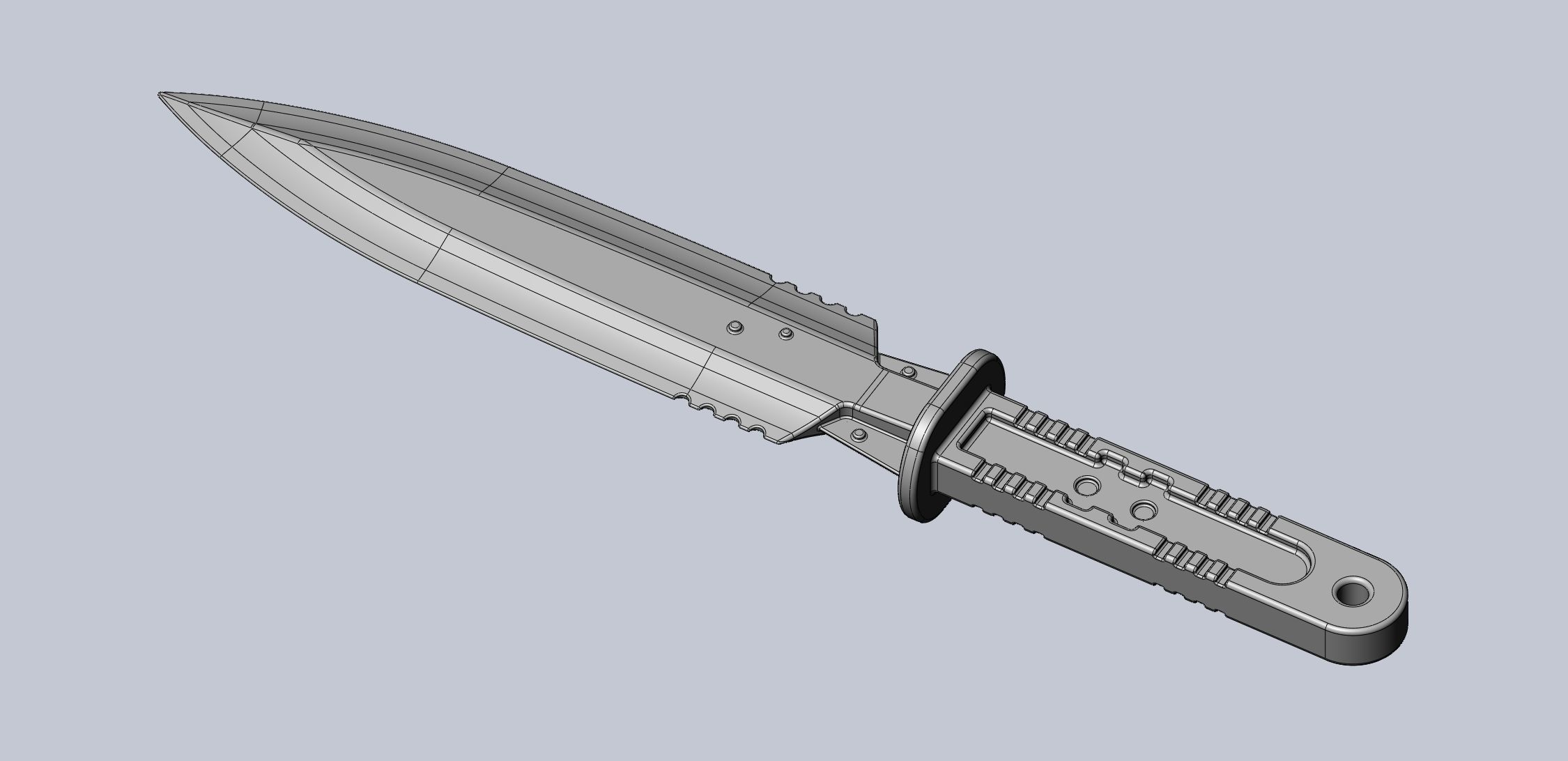 Metal Gear Rising Heat Blade Throwing Knife 3D print model_18