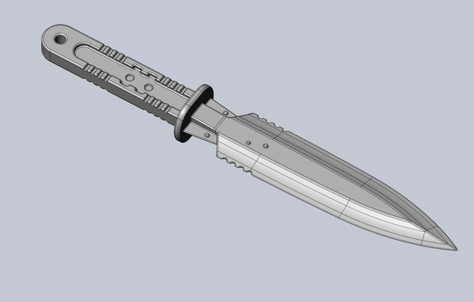 Metal Gear Rising Heat Blade Throwing Knife 3D print model_11