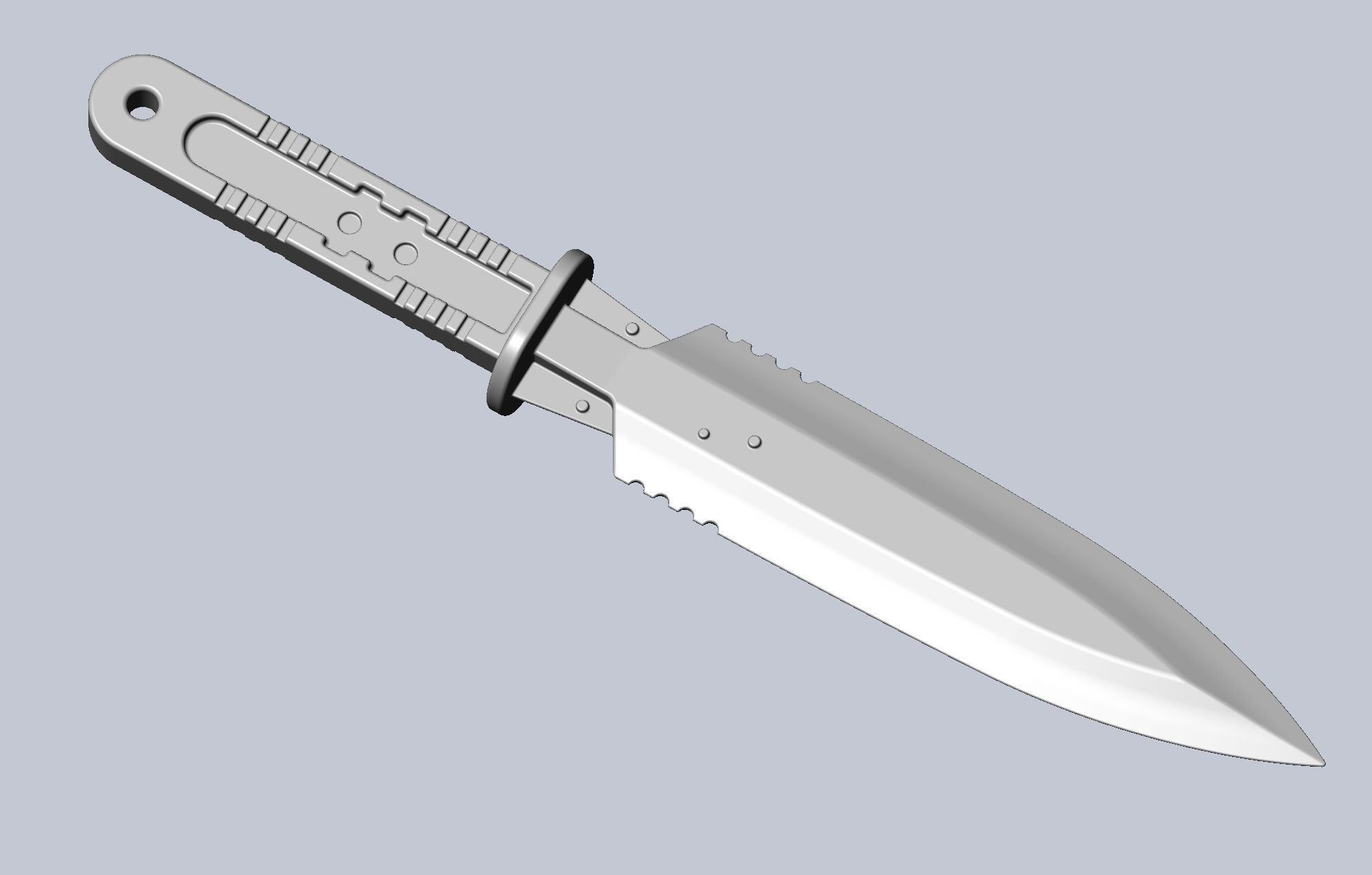 Metal Gear Rising Heat Blade Throwing Knife 3D print model_12
