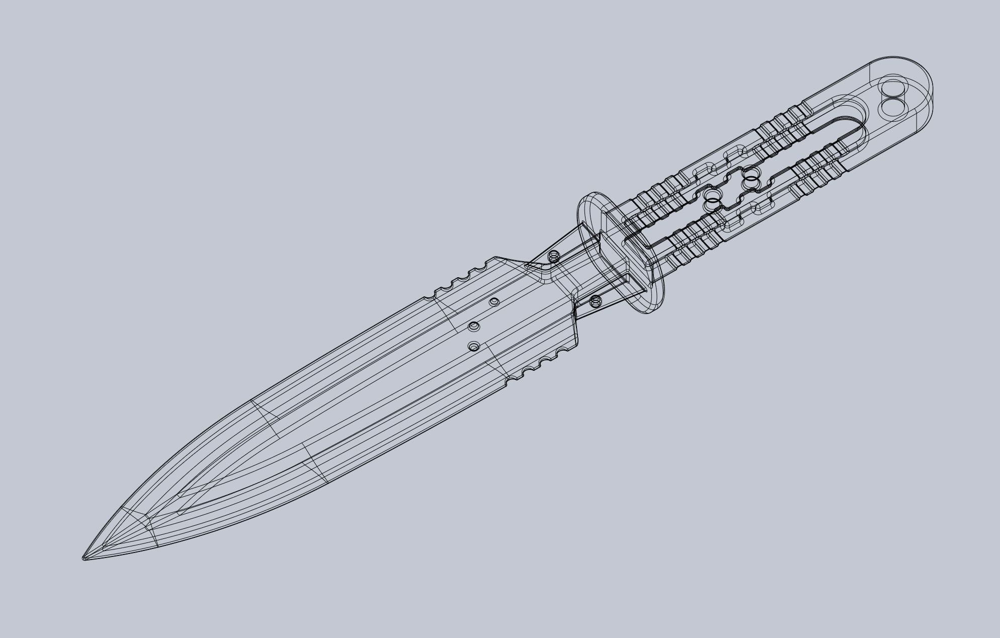Metal Gear Rising Heat Blade Throwing Knife 3D print model_17