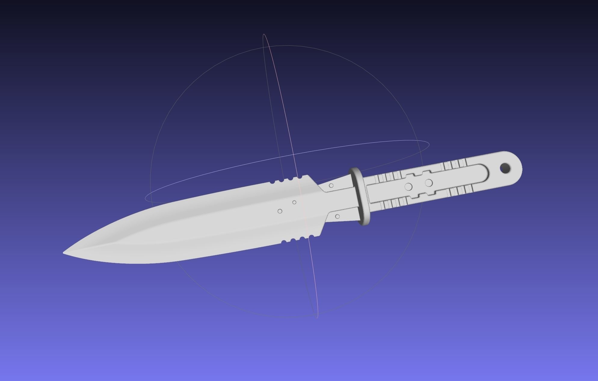 Metal Gear Rising Heat Blade Throwing Knife 3D print model_6