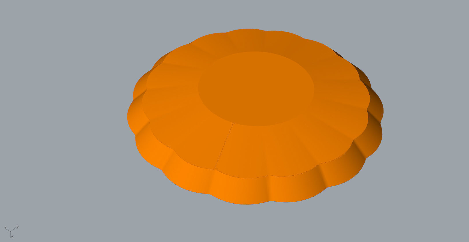 Children Chrysanthemum flower ceramic plate 3d model 3D print model_7