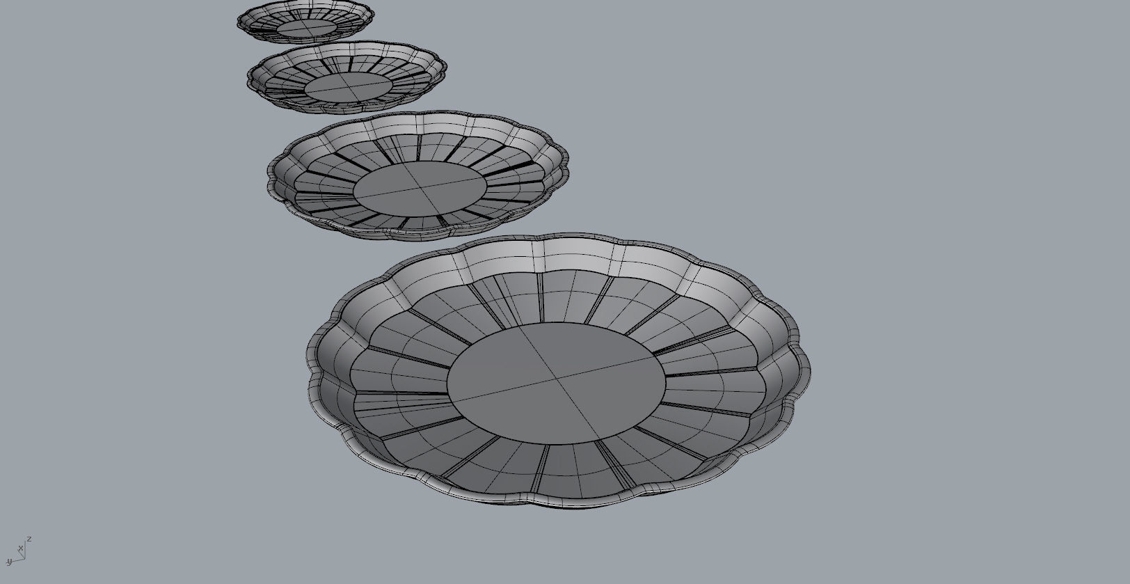 Children Chrysanthemum flower ceramic plate 3d model 3D print model_17