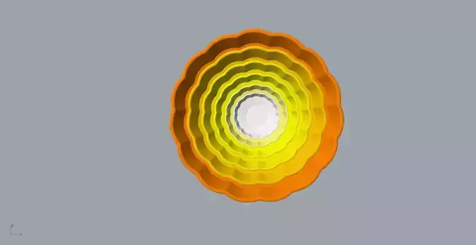 Children Chrysanthemum flower ceramic plate 3d model 3D print model
