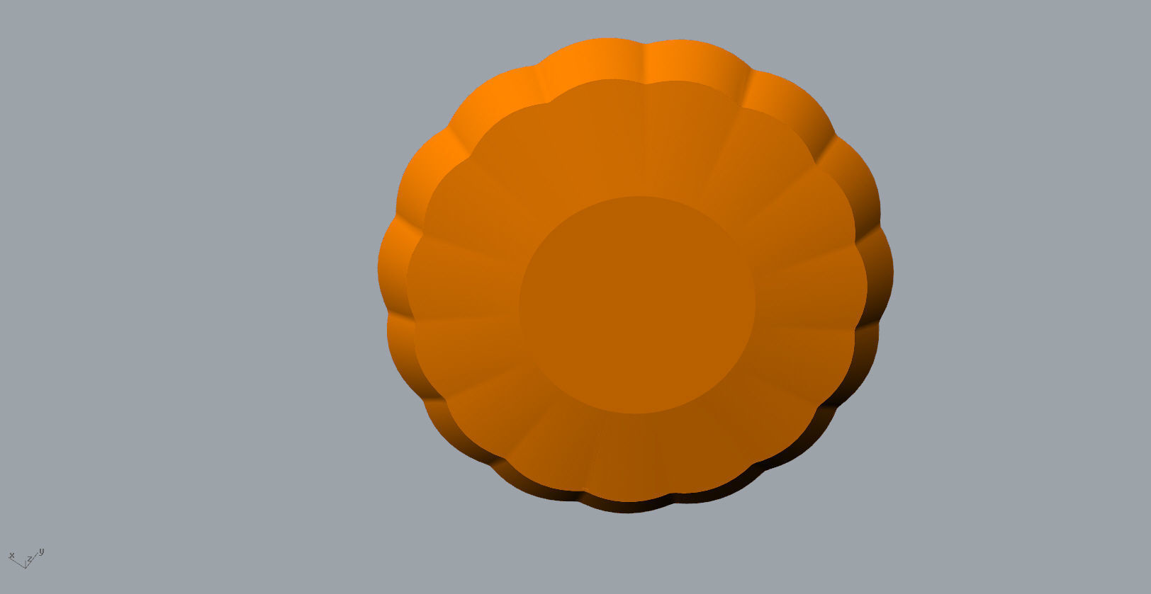 Children Chrysanthemum flower ceramic plate 3d model 3D print model_6