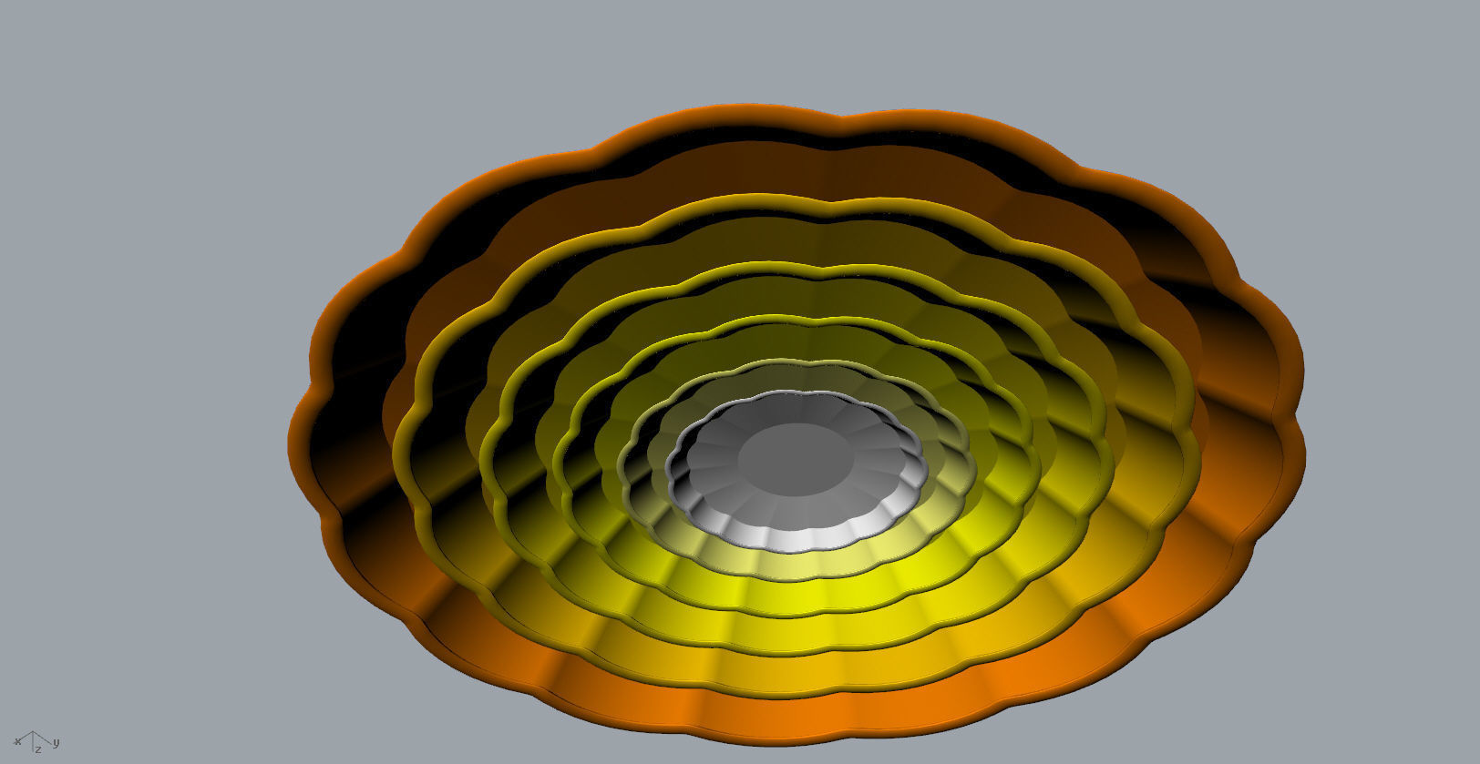 Children Chrysanthemum flower ceramic plate 3d model 3D print model_10