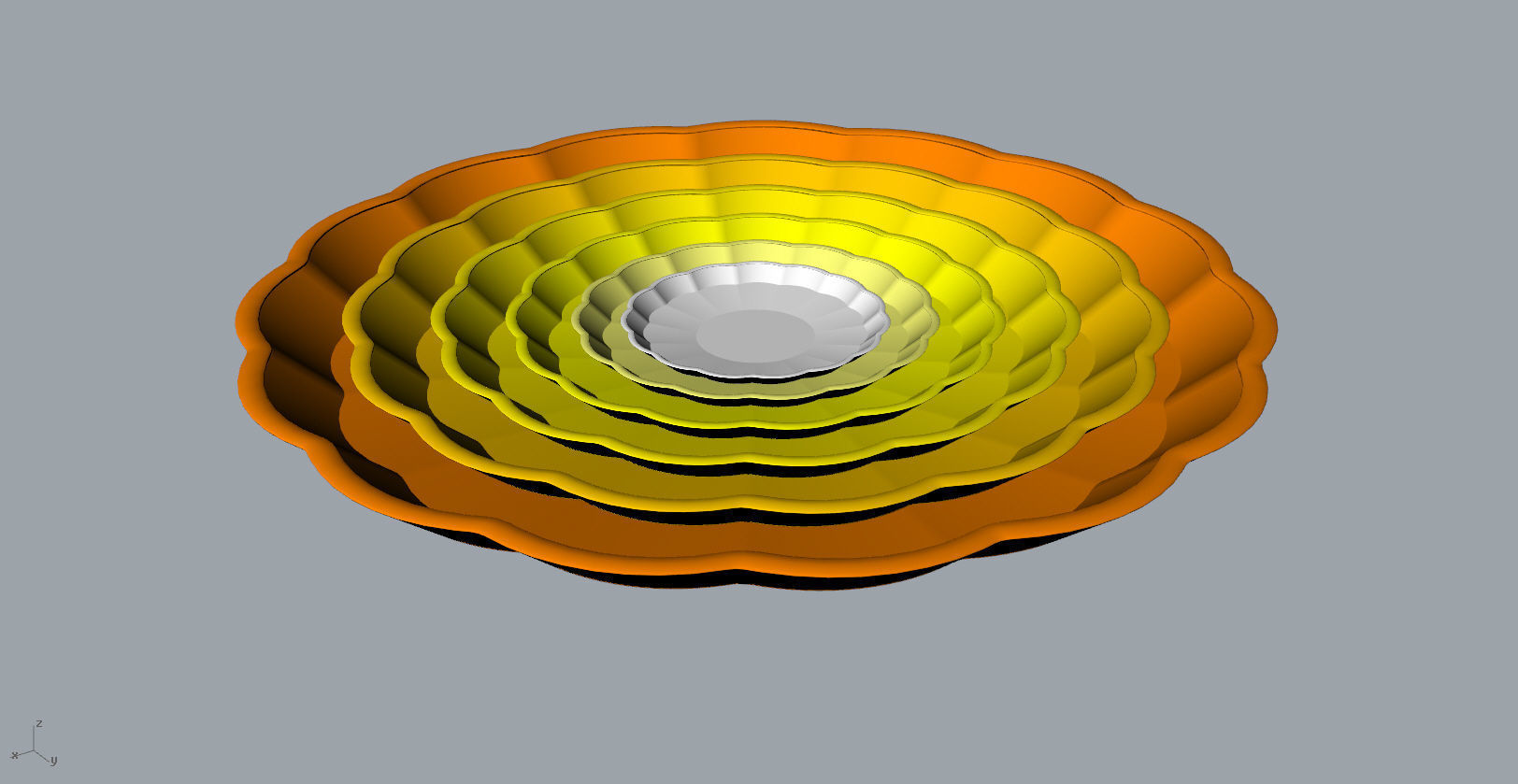 Children Chrysanthemum flower ceramic plate 3d model 3D print model_2