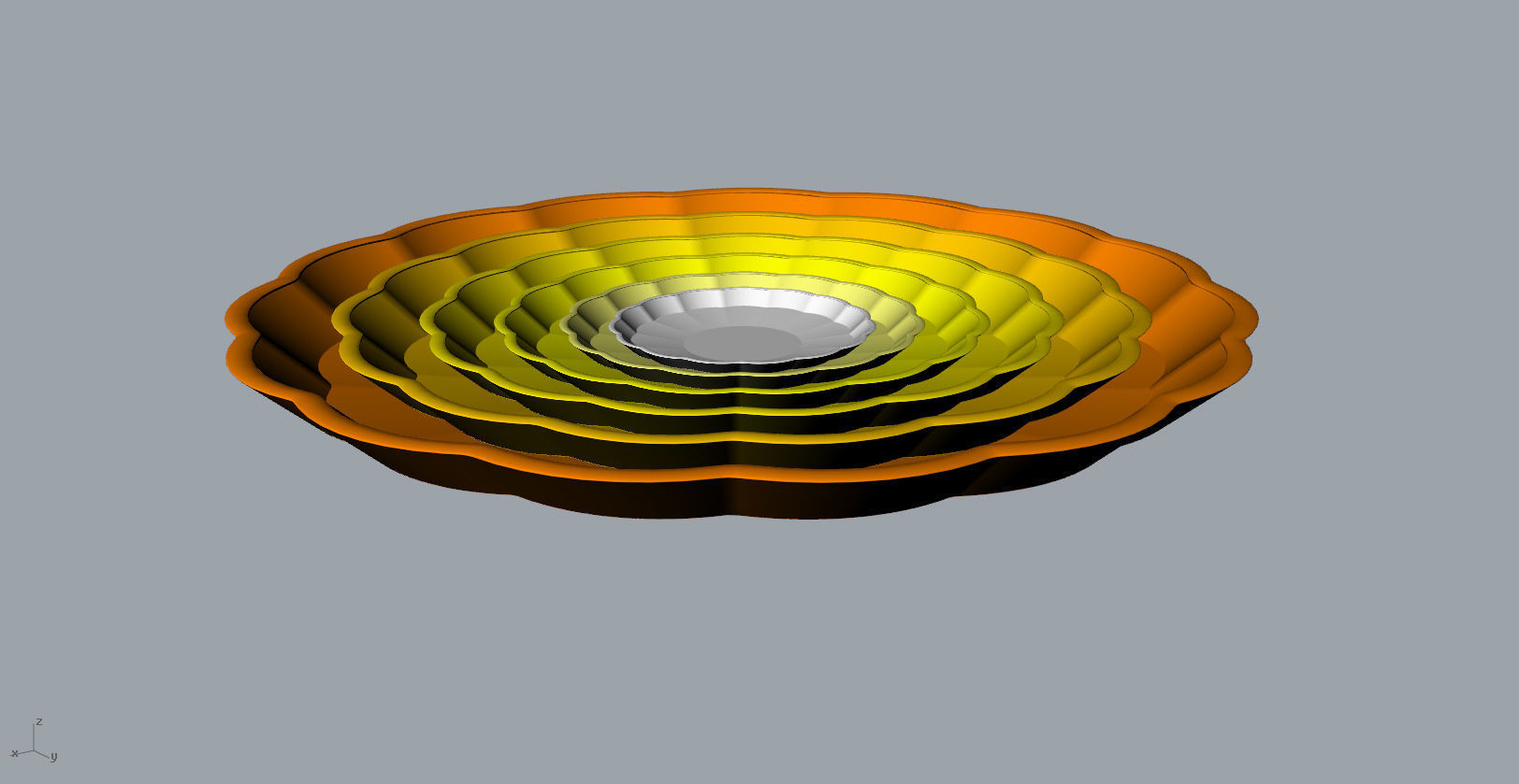 Children Chrysanthemum flower ceramic plate 3d model 3D print model_4